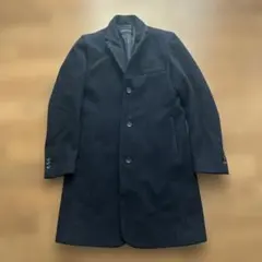☆カシミヤ混 Lサイズ☆ ニコル チェスターコート beste カットオフ 黒