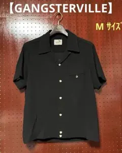 ギャングスタービル　黒　メンズ半袖シャツ　M 刺繍入りデザインのサムネイル