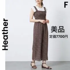 ヘザー シャーリングオールインワン 花柄 サロペット Heatherのサムネイル