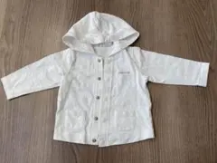 COMME CA ISM ホワイトフード付きパーカー　ベビー用