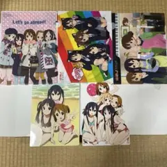 けいおん!　クリアファイル3枚　下敷き2枚　計5点