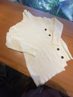 ホワイト ストライプ ニット セーター