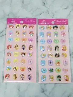 ディズニープリンセス　ストーンシール　2種セット