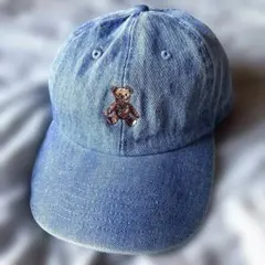 大人気 JOYRICH ジョイリッチ デニムキャップ ベア刺繍 ウォッシュ加工