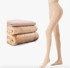 人気商品❤ タイツ 裏起毛 透け感 暖かい 着圧 美脚 保温 フリーサイズ