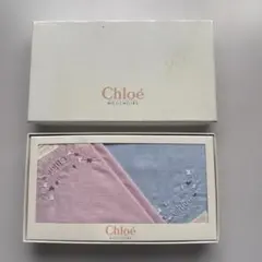 【新品未使用】クロエ　ハンカチ ２枚　セット ピンク　ブルー