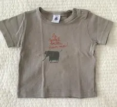 プチバトー　グレーTシャツ　6m/67cm