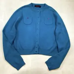 CABaN キャバン エメラルドブルー　ターコイズブルー カーディガン カシミヤのサムネイル