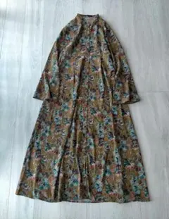 ubn hymns スタンドカラー 花柄 ロングシャツワンピースのサムネイル