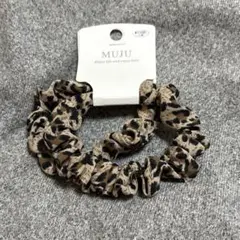 シュシュ　細めシュシュ　レオパード　ヒョウ柄　平成レトロ　新品未使用　2個セット