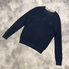 『TOMMY HILFIGER』トミーヒルフィガー　長袖ニットセーター　ロゴ付