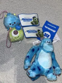 TDR サリー ぬいぐるみバッジ ツムツム　マイク　ディズニーランド　3点