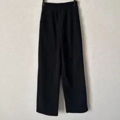 【紐なし】Dark Angel ブラック ワイドパンツ（裏起毛）