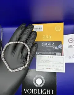 18.5ct】モアサナイト テニスブレスレット S925 19cm GRA付 - メルカリ