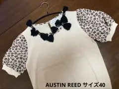 AUSTIN REED レオパード柄切替リボンカットソー　サイズ40 新品未使用のサムネイル