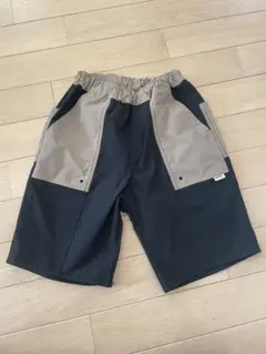 MPS 半ズボン 150 黒/ベージュ ポケット付き