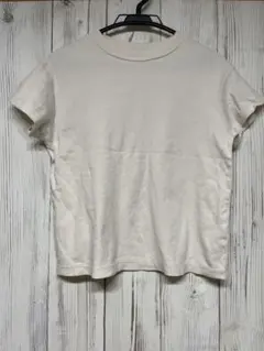 GU コットンスムースクルーネックTシャツ Sサイズ ベージュ