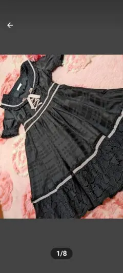 リズリサ◆黒◆チェック◆超！レア◆セーラー★ワンピースー◆ワンピース