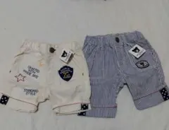 ミキハウス☆ダブルB☆2枚セット ☆ハーフパンツ☆サイズ80、90