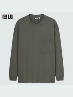 uniqlo U ユニクロユー　クルーネックT（長袖）オリーブ XL ロンT