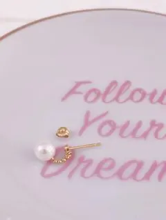 【極美品】片耳用　K18 一粒パールピアス