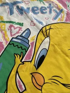 ☆ピンク　ビンテージ　枕カバー　ルーニーテューンズ