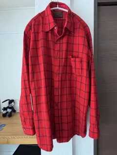 Pendleton 60〜70s 赤 チェック柄 長袖シャツのサムネイル