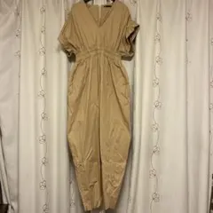 ZARA ベージュ 半袖シャツワンピース　ズボン