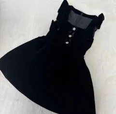 Ank Rouge ベロアワンピース ブラック M