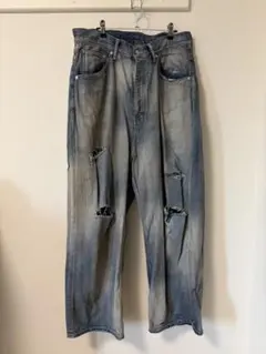 エヌハリウッド 24AW DENIM PANTSドッキングデザイン ジップフライ