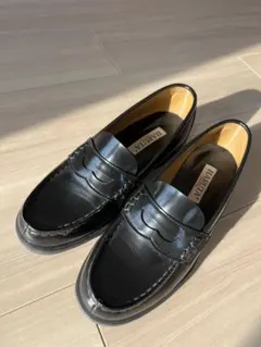 HARUTA ローファー／ブラック　ブラックレザーシューズ 24EEE