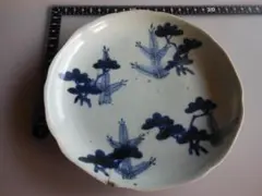 金継ぎ用 古九谷風 色絵 皿 輪花皿 鳥文様 骨董 古道具 変形皿 - メルカリ