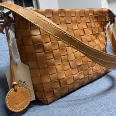 Angelus.A メッシュ ショルダーバッグ 牛革 ブラウンのサムネイル