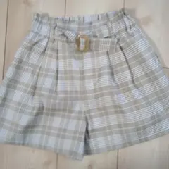 【GLOBAL WORK】チェック柄ハーフパンツ 130サイズ