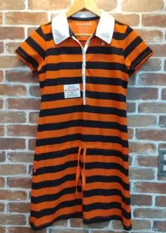 le coq sportif 半袖 ストライプ ゴルフワンピース