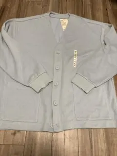 【新品】無印 2重編みVネック カーディガン ライトブルー