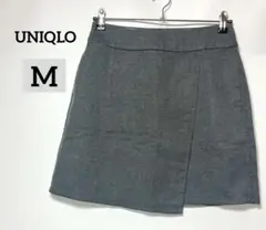UNIQLO グレー ミニスカート 【S～M相当】 ブーツコーデも◎ 秋冬