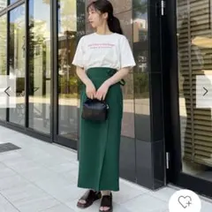 センスオブプレイスアーバンリサーチ　リネンライクハイウエストラップスカート