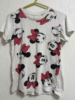 ミッキー ミニー プリント Tシャツ Mサイズ