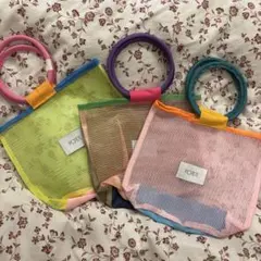 POETEE カラフルメッシュショップバッグ
