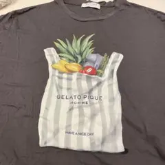 ジェラートピケオム　新品　Ｌ　　接触冷感　レーヨン　カプチーノTシャツ