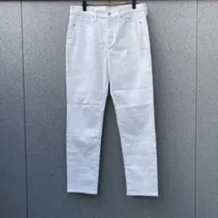 2619【ユニクロジーンズ】28インチ♡ストレートデニム ホワイト ストレッチ