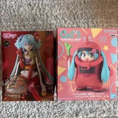 初音ミク フラワーフェアリー椿 & ガンダムシャアザクぐるみ