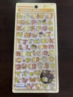 ポムポムプリン　サンリオ文字　ボンボンドロップシール　サンスター文具