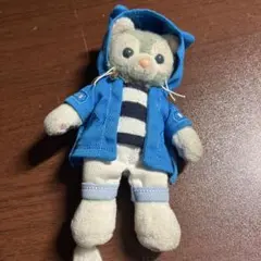 青いジャケットの猫ぬいぐるみ