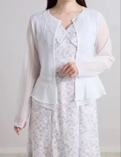 herlipto Shimmer Knit Peplum Cardiganのサムネイル
