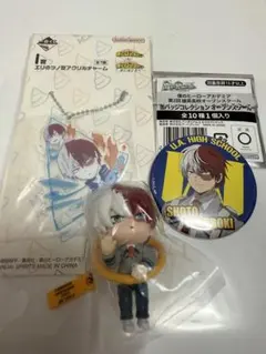 僕のヒーローアカデミア　轟焦凍 キーホルダー バッジ