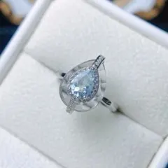 照り照り✨D0.20CT✨スタージュエリー プラチナ アクアマリンダ 