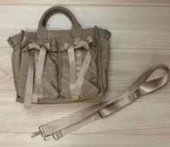 リボン2wayトートバッグ　ショルダーバッグ