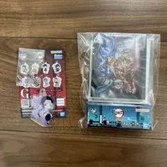 鬼滅の刃 一番くじ（上弦の参）アクリルキーホルダーセット、ミニアートボード